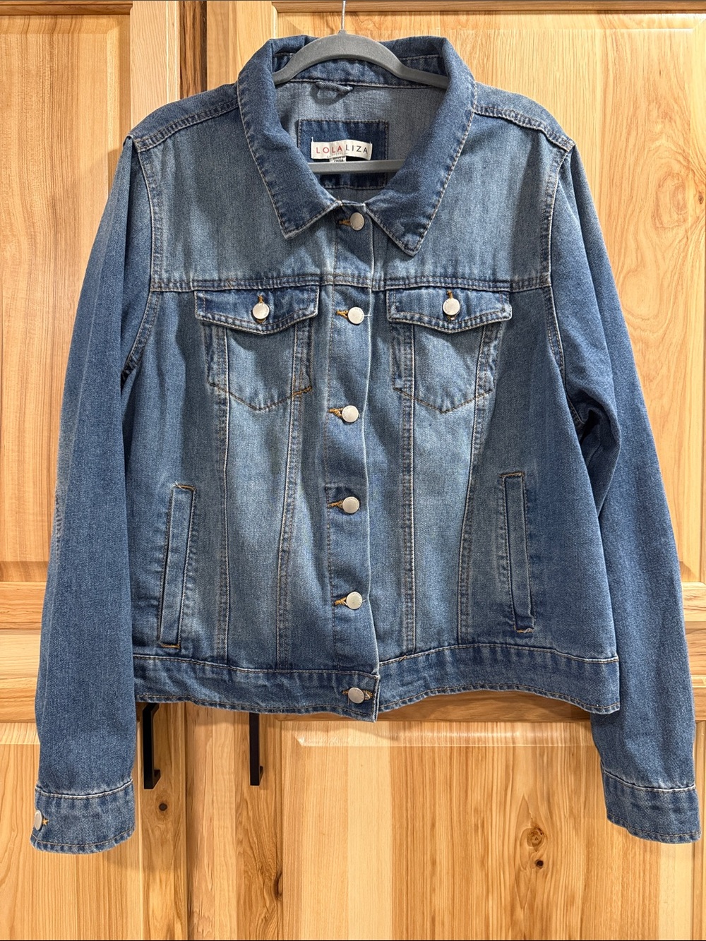 LolaLiza Classic Blue Versatile Closet Staple Layering Denim Jacket Size 3X